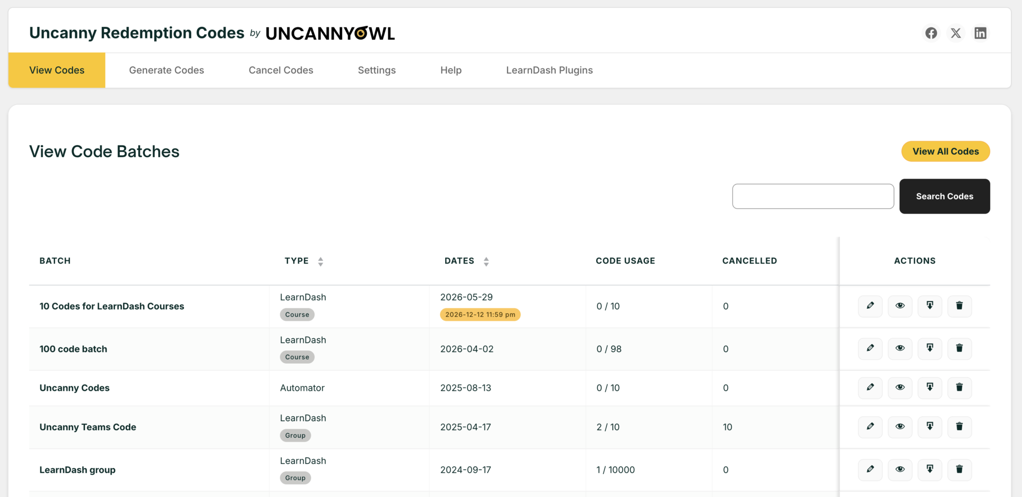 Viewing and Editing Codes - Uncanny Owl