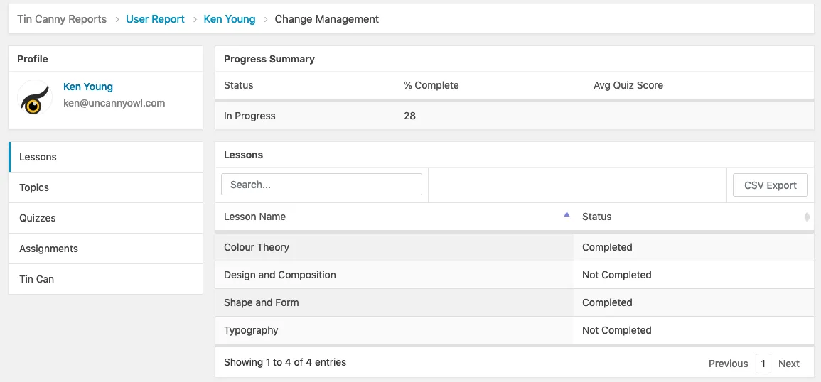 LearnDash Groups for Tin Canny LearnDash Reporting Plugin