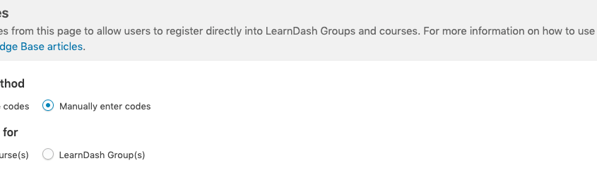 Generate LearnDash Codes