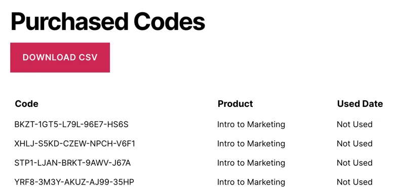 Sell codes with WooCommerce