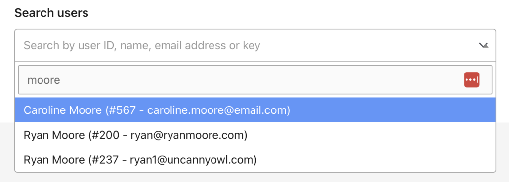 Manage Progress select users
