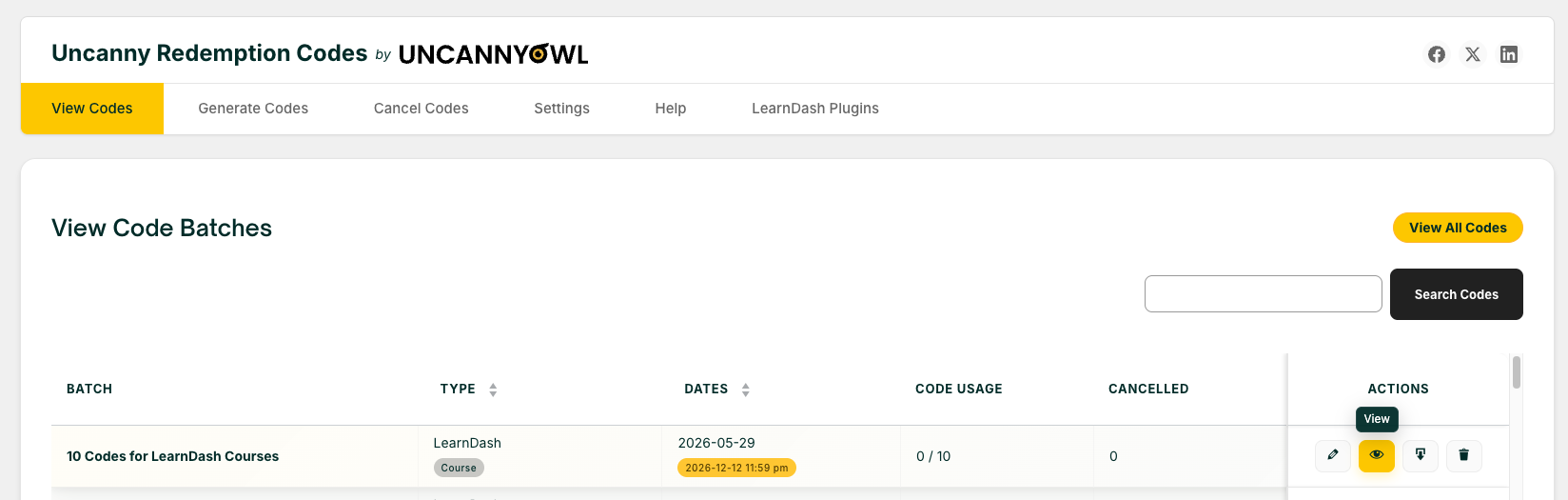 Vew Code 123 Viewing and Editing Codes - Uncanny Owl
